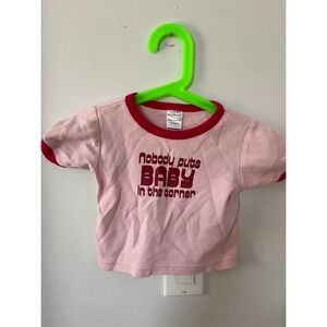 Urban Smalls Kids Pink Nobody Puts Baby In The Corner Tee 12-18 Months